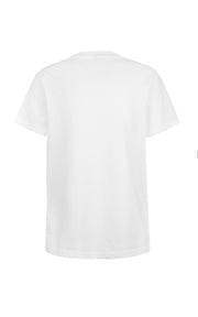 Women's Organic White Logo T Shirt