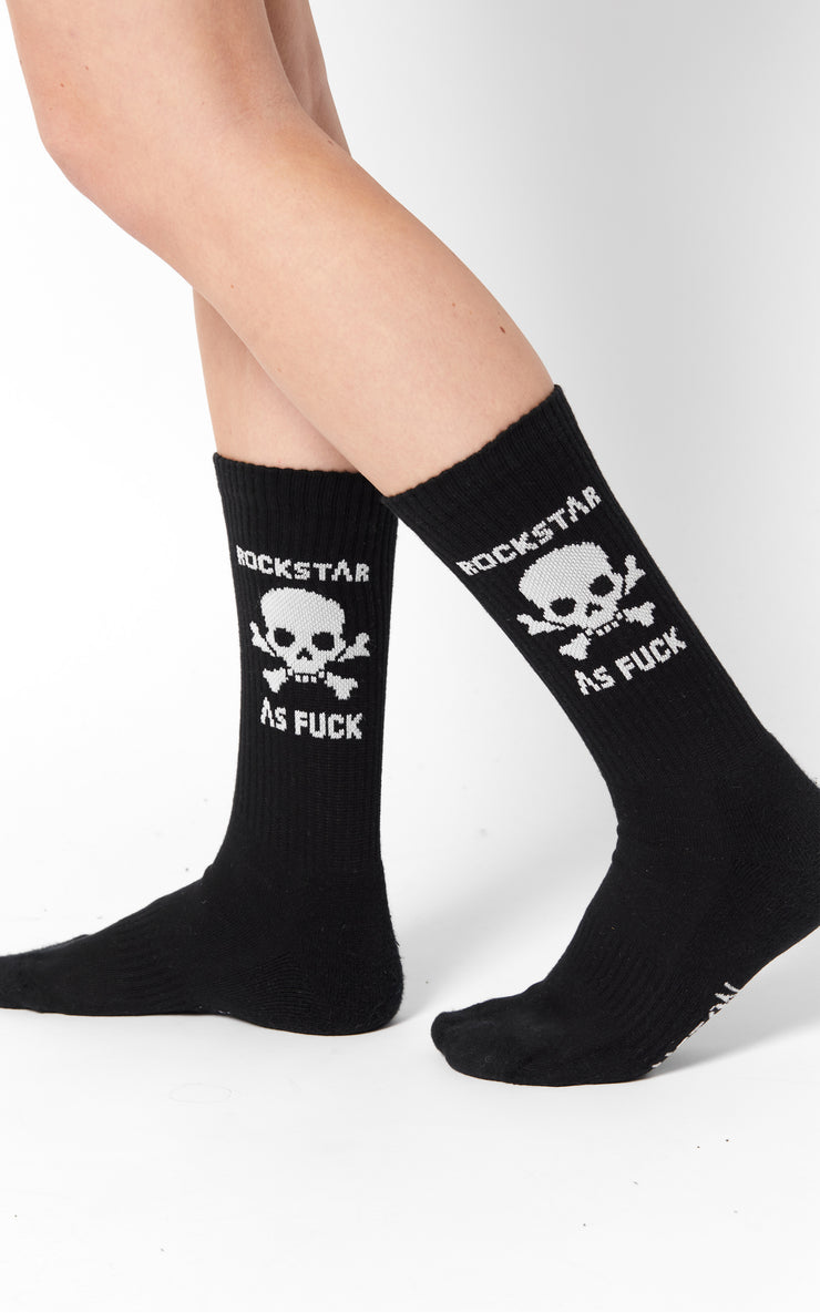Rockstar As Fuck Socks - Black