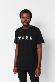 Men's Organic Black Symbols T Shirt