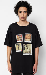 Organic Unisex Oversize T Shirt - Polaroids Black