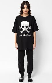Organic Unisex Oversize T Shirt - Metallic Skull
