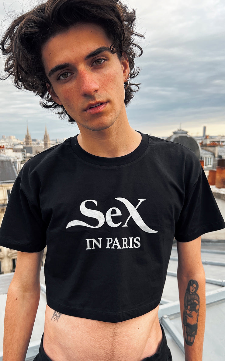Organic cropped T Shirt - Sex in Paris