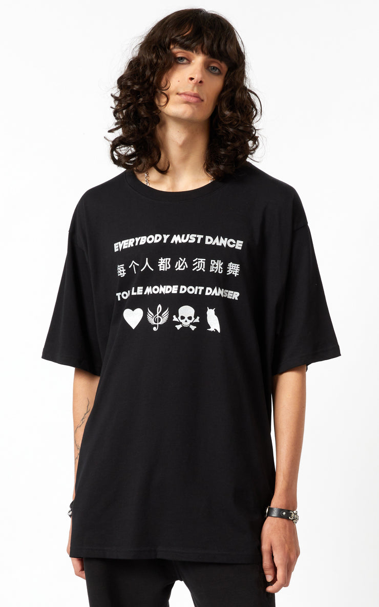 Organic Unisex Oversize T Shirt -  Everybody Must Dance
