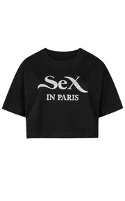 Organic cropped T Shirt - Sex in Paris